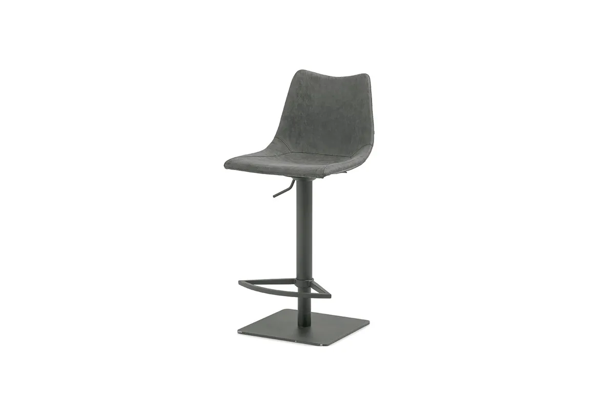 Sgabello Maiorca Target Point grigio con base quadrata su fondo bianco
