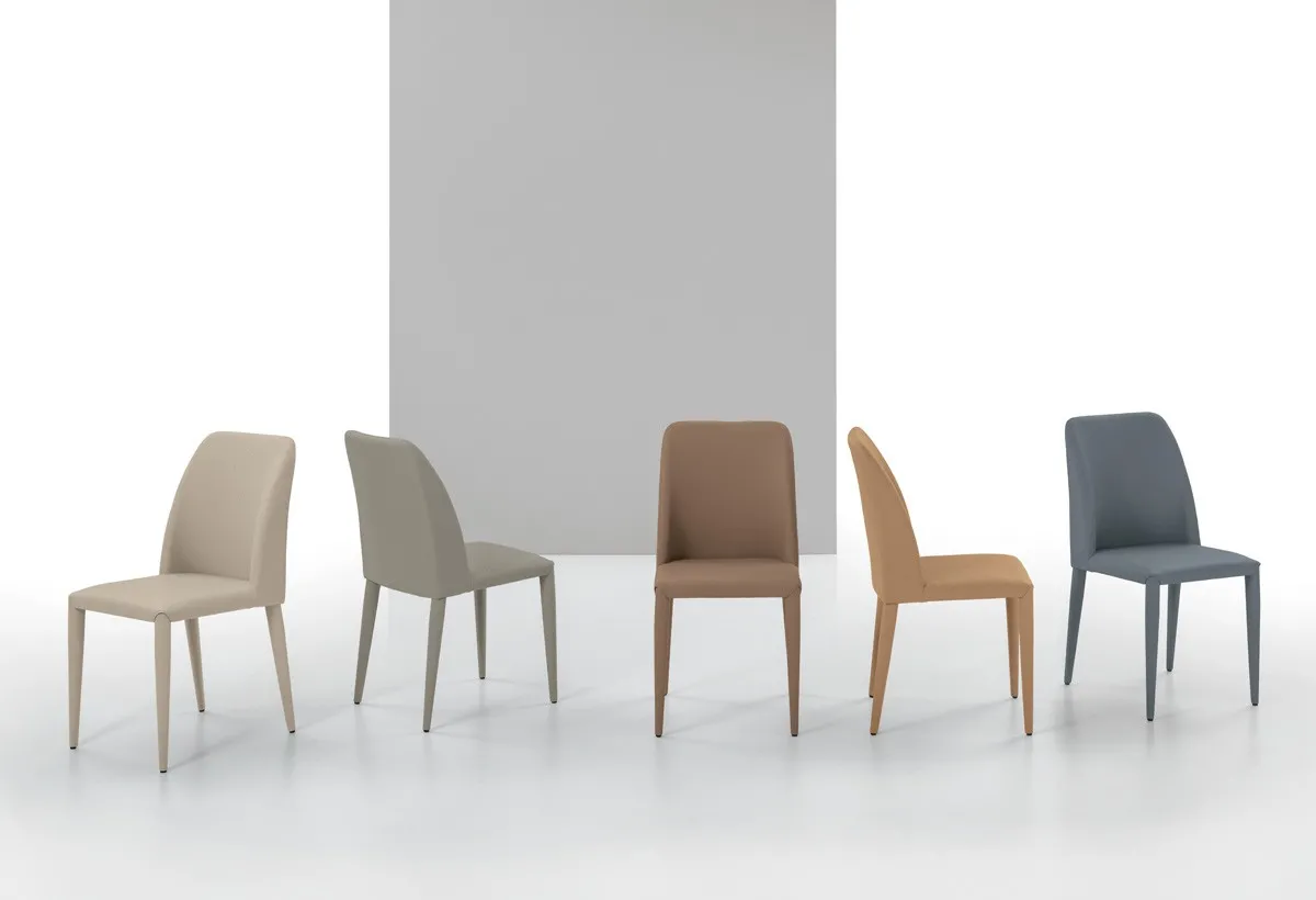Sedie Vienna Target Point in beige, grigio, cuoio e blu