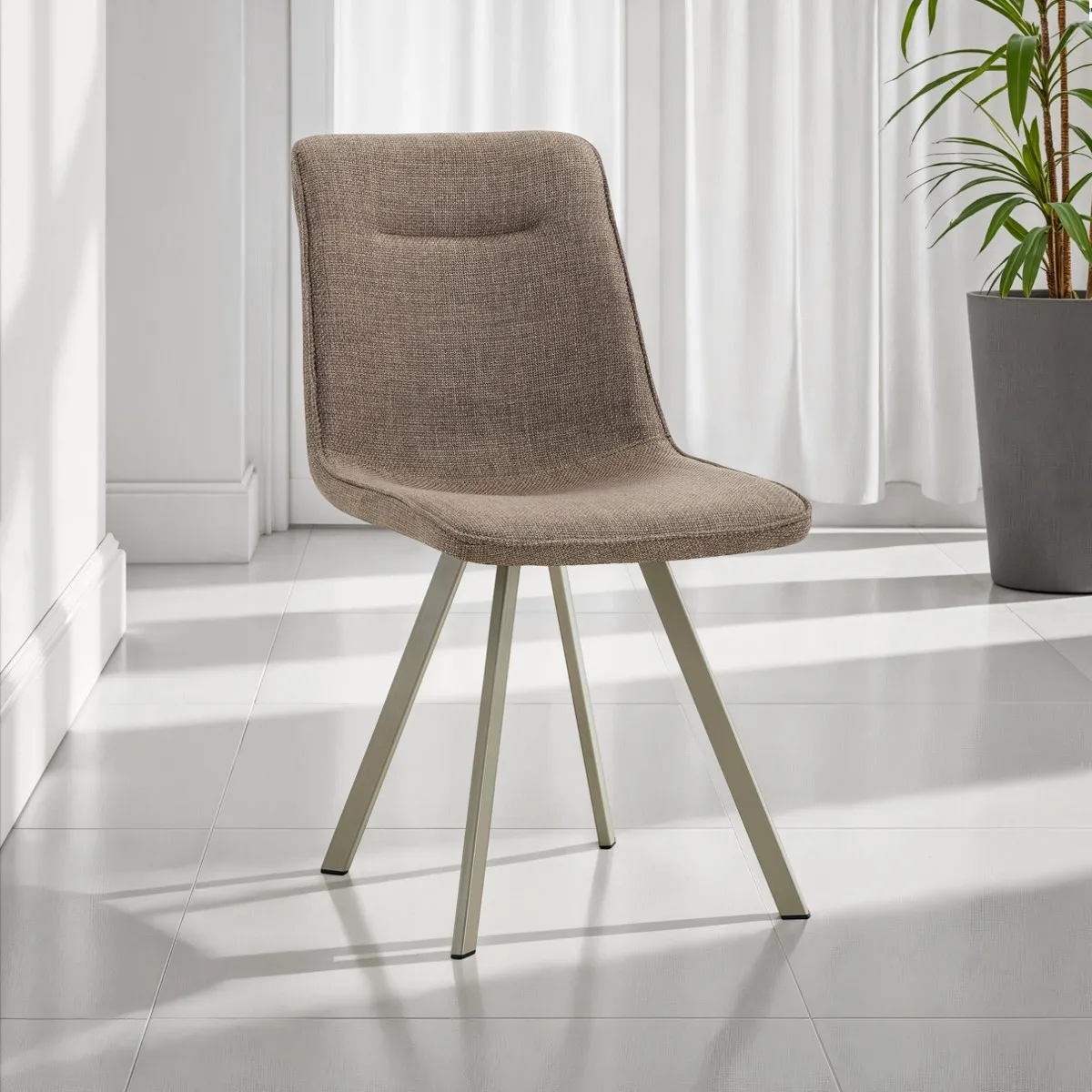 Sedia Jesefa Brown Tomasucci in tessuto marrone