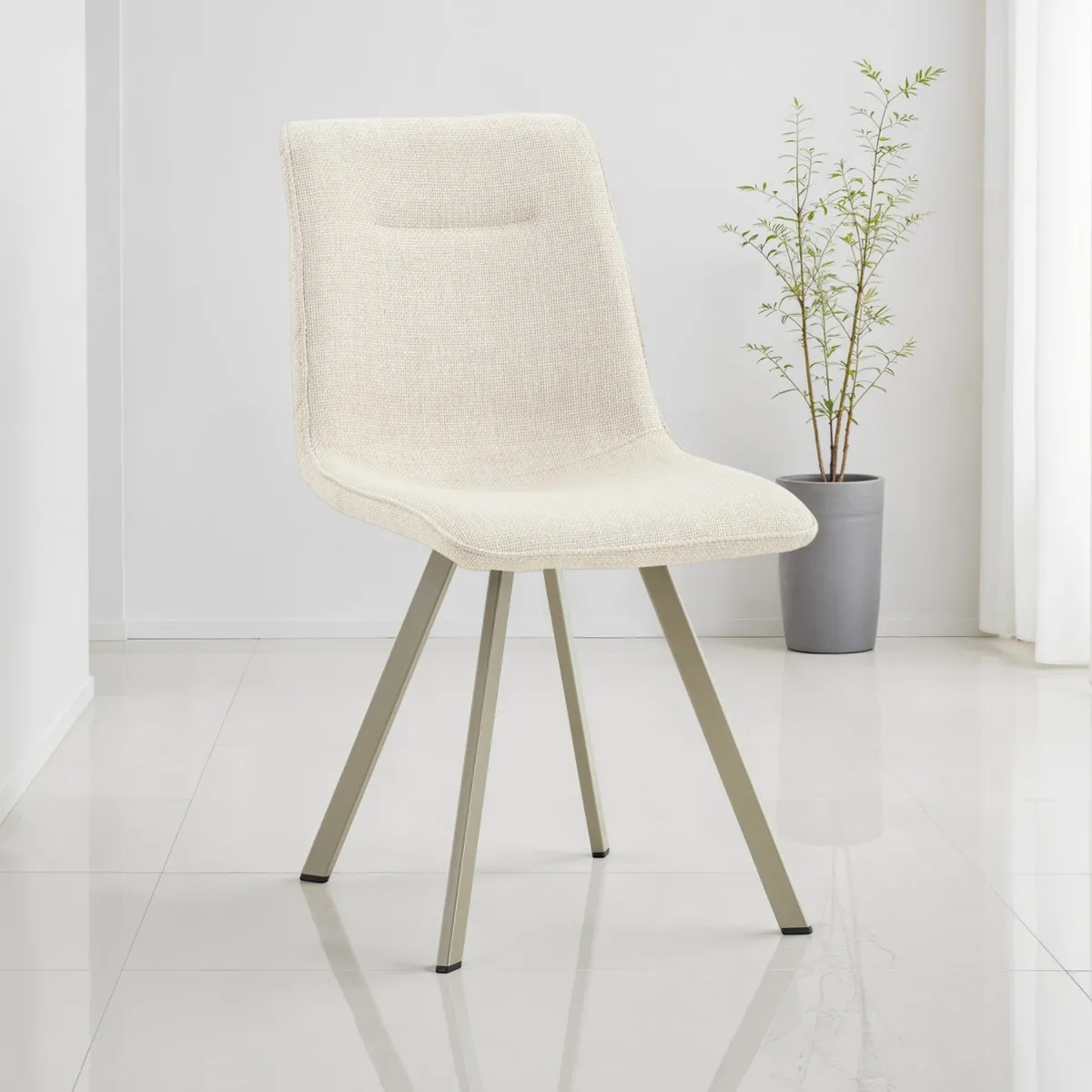 Sedia Jesefa Beige Tomasucci in tessuto chiaro