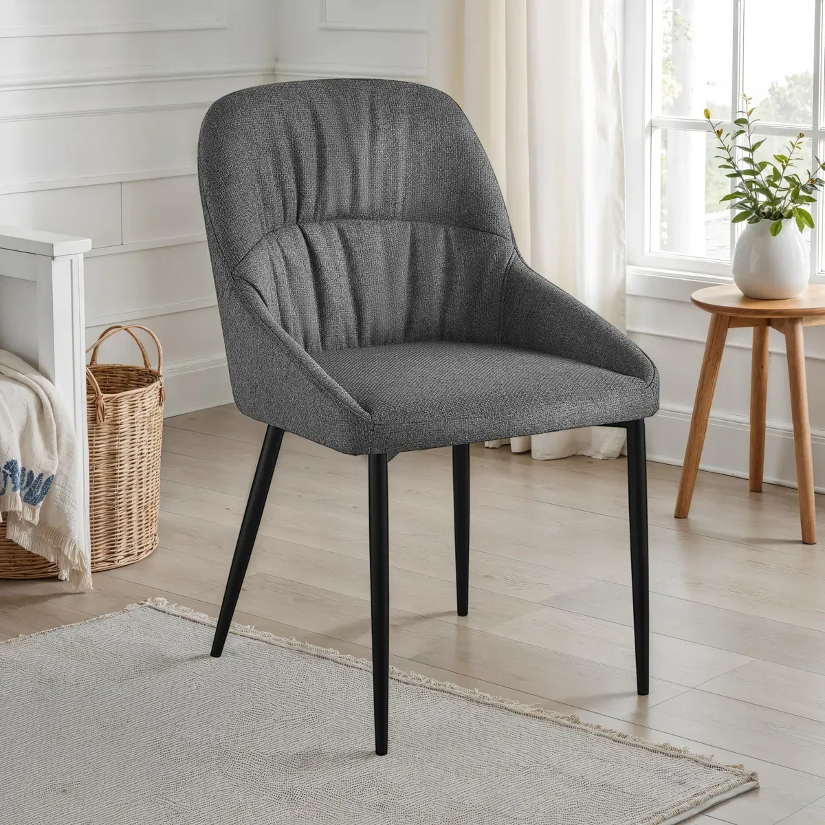 Sedia Alice Grey Tomasucci in tessuto Easy Clean grigio