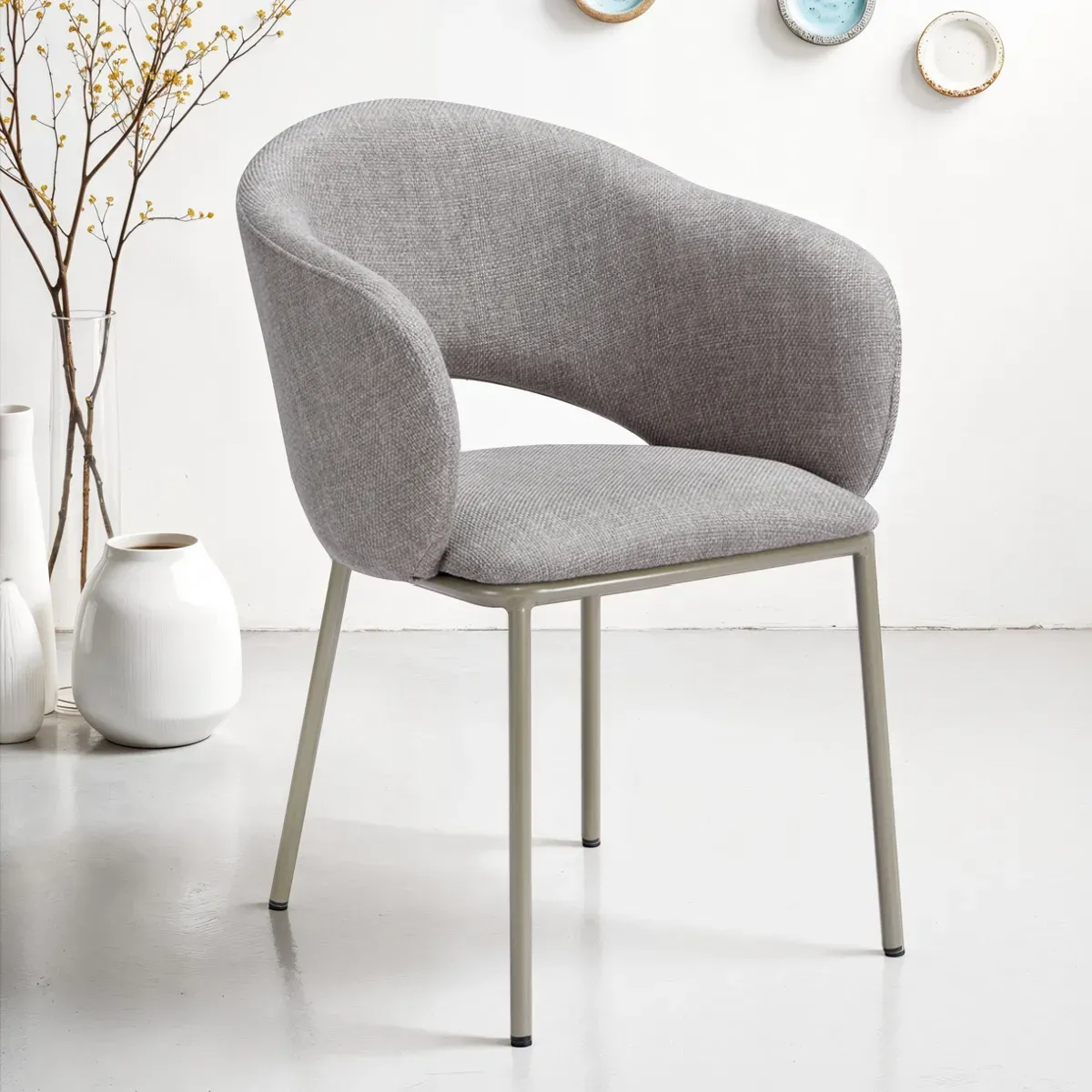Sedia Jade Grey Platinum Tomasucci in tessuto grigio