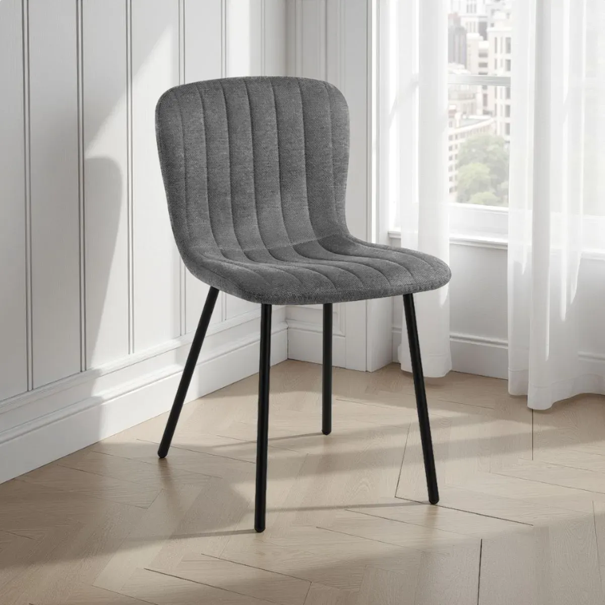 Sedia Cosy Grey Tomasucci in tessuto grigio
