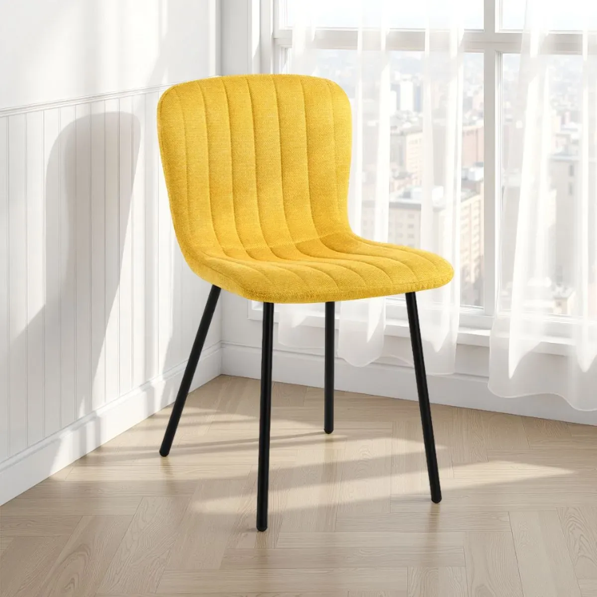 Sedia Cosy Yellow Tomasucci in tessuto giallo