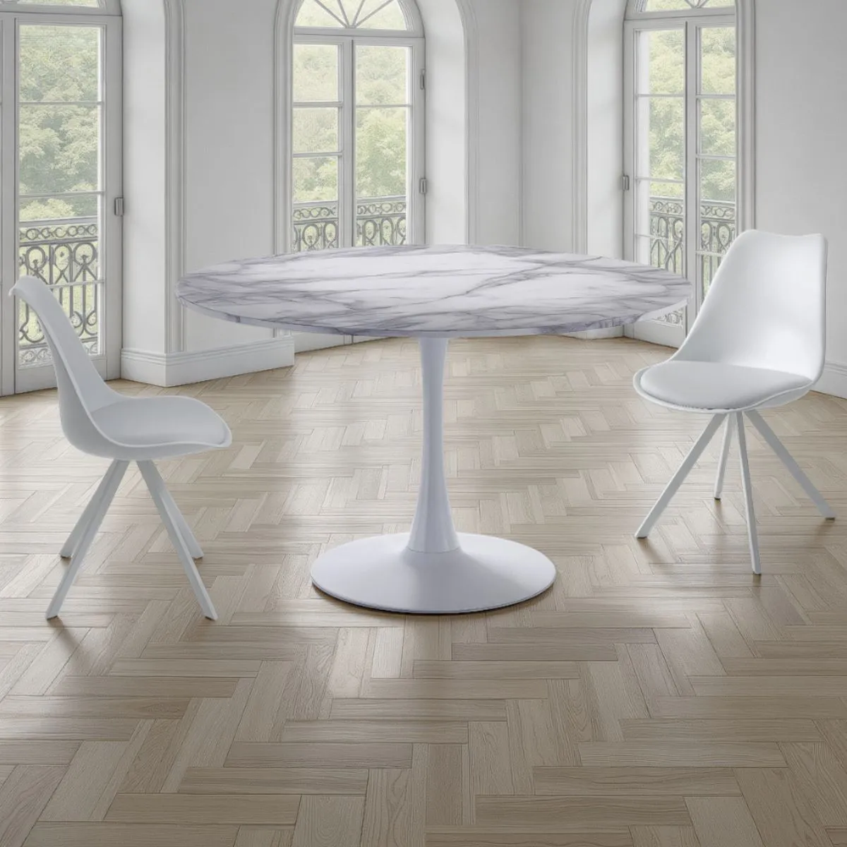 Tavolo Kyoto 120 Marble Tomasucci effetto Calacatta