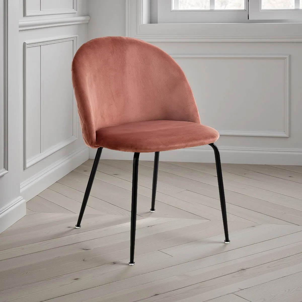 Sedia Selly Pink Tomasucci in velluto rosa cipria