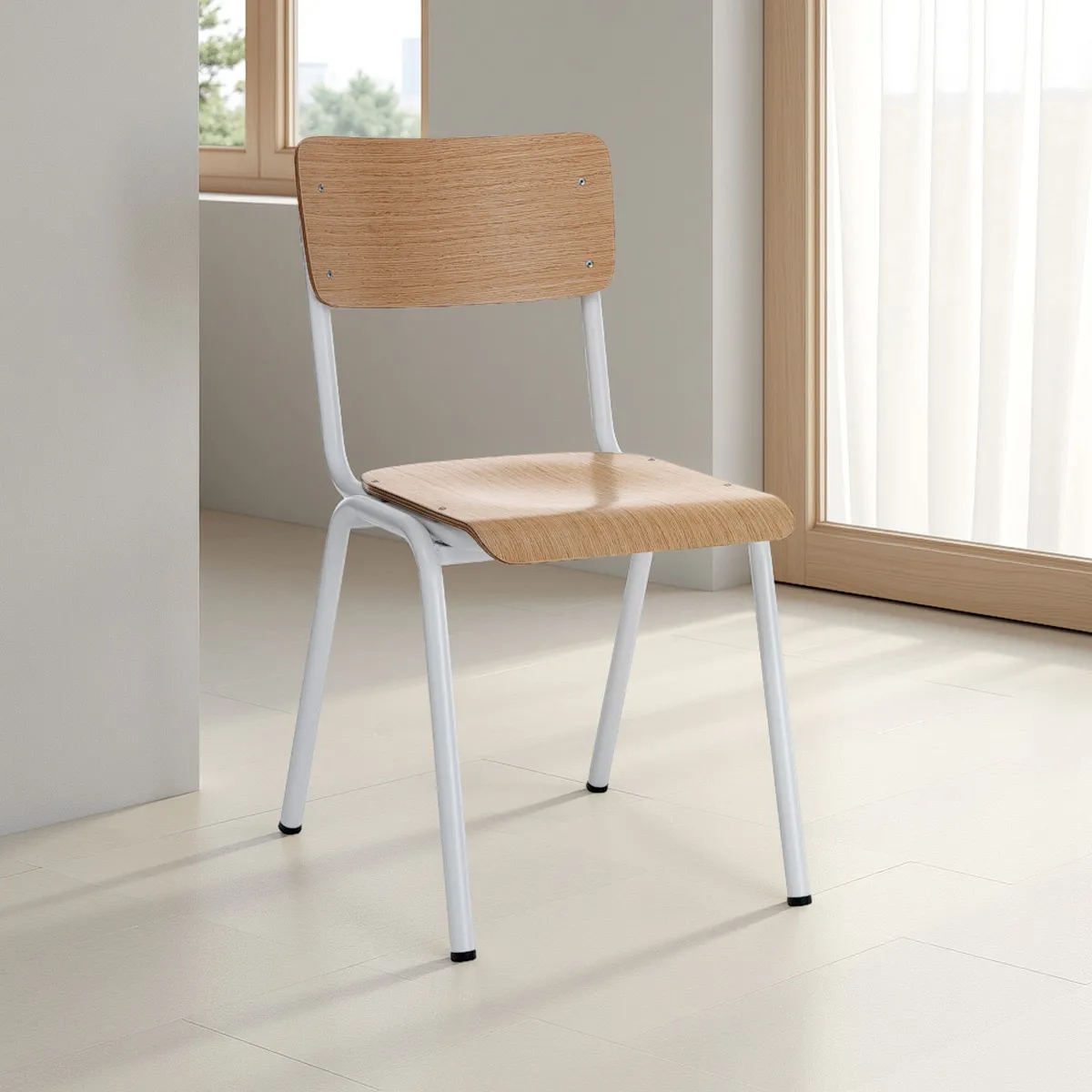 Sedia Old School Wood Tomasucci bianca e rovere