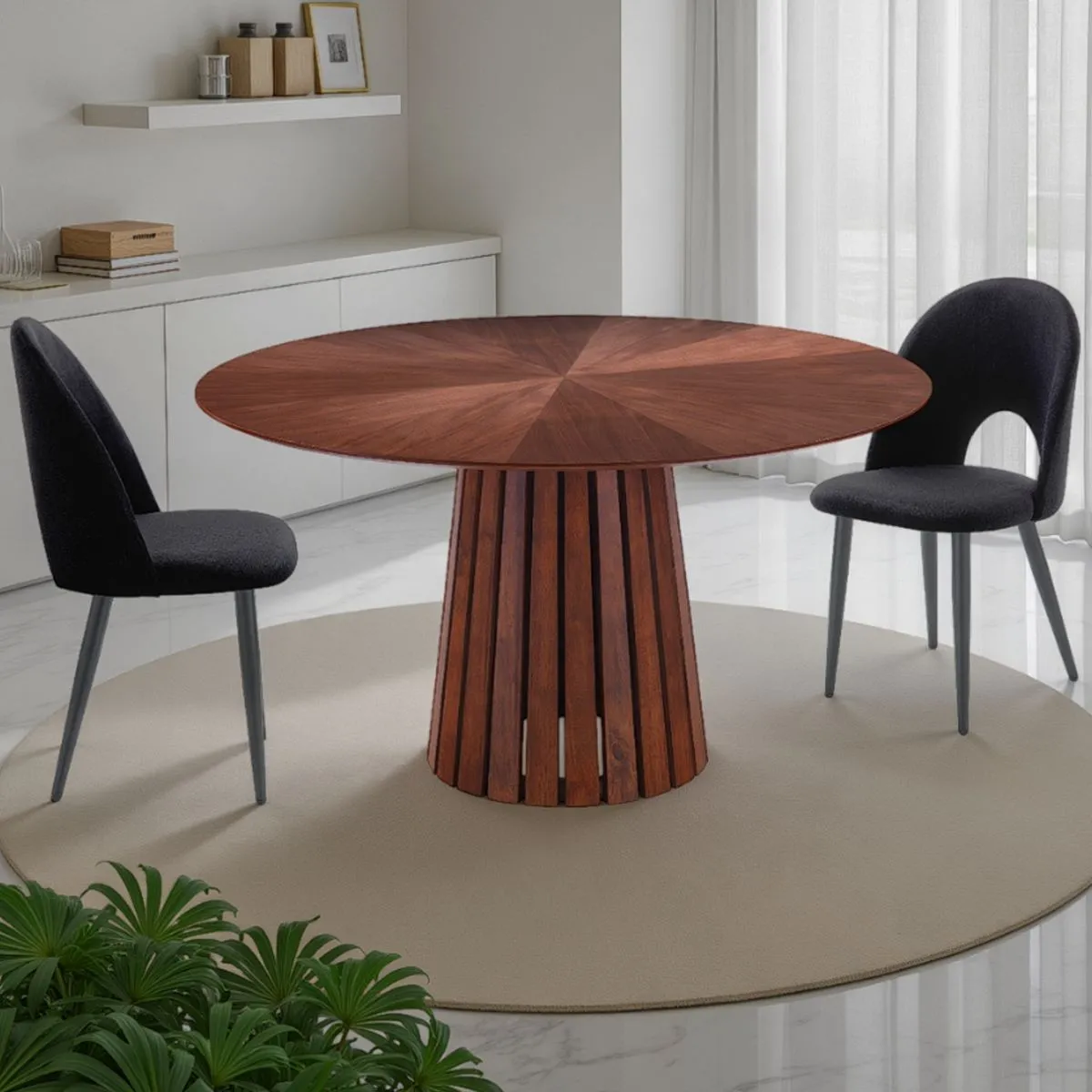 Tavolo rotondo Volga Walnut Tomasucci in noce