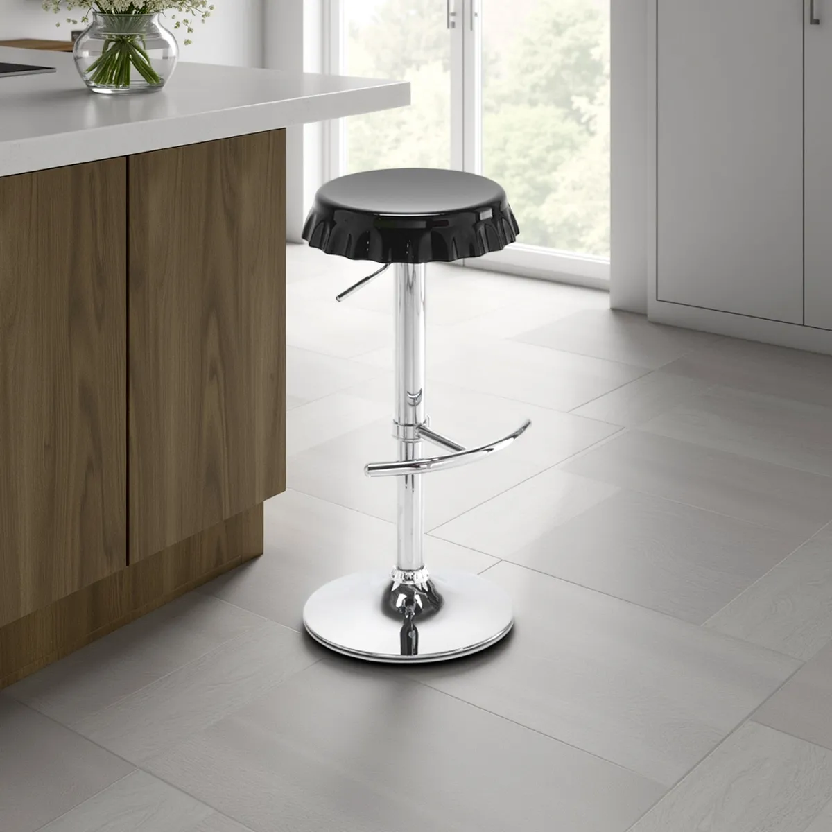 Sgabello Tappo Black Tomasucci nero