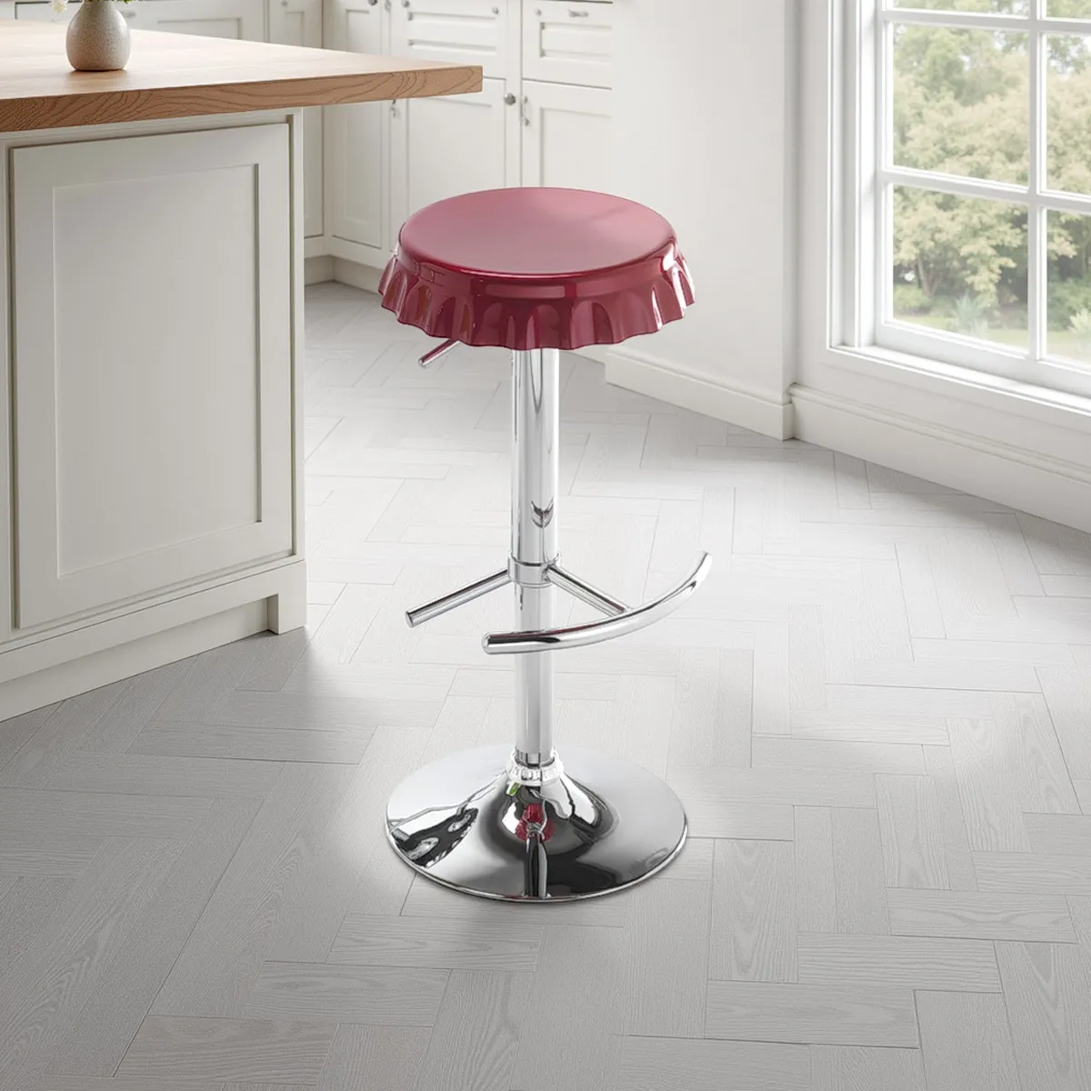 Sgabello Tappo Red Tomasucci rosso