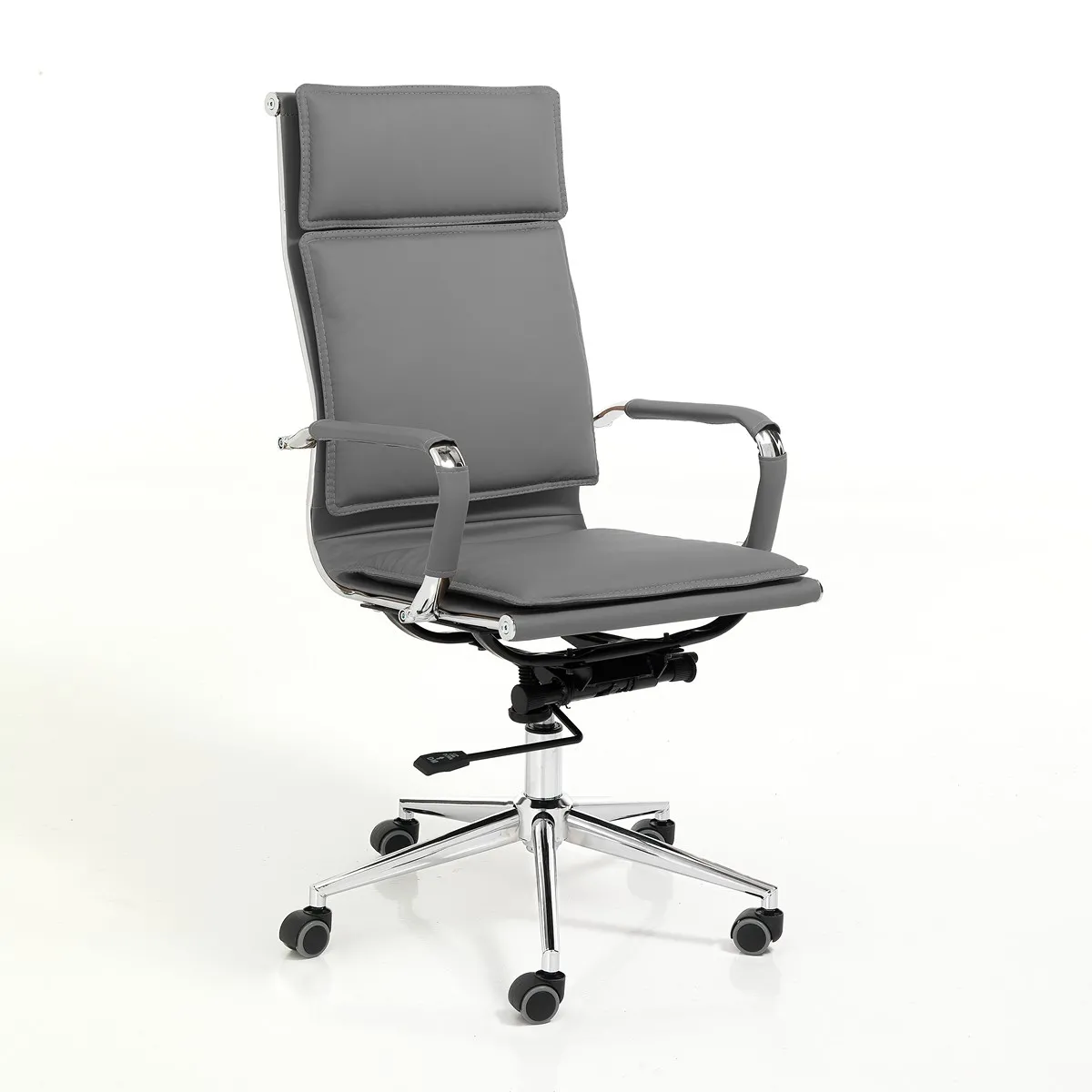 Poltrona Premier Grey Tomasucci con braccioli cromati