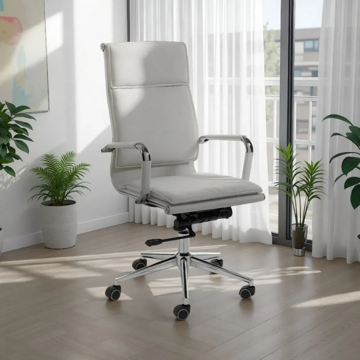 Sedia Premier White Tomasucci bianca in un ufficio