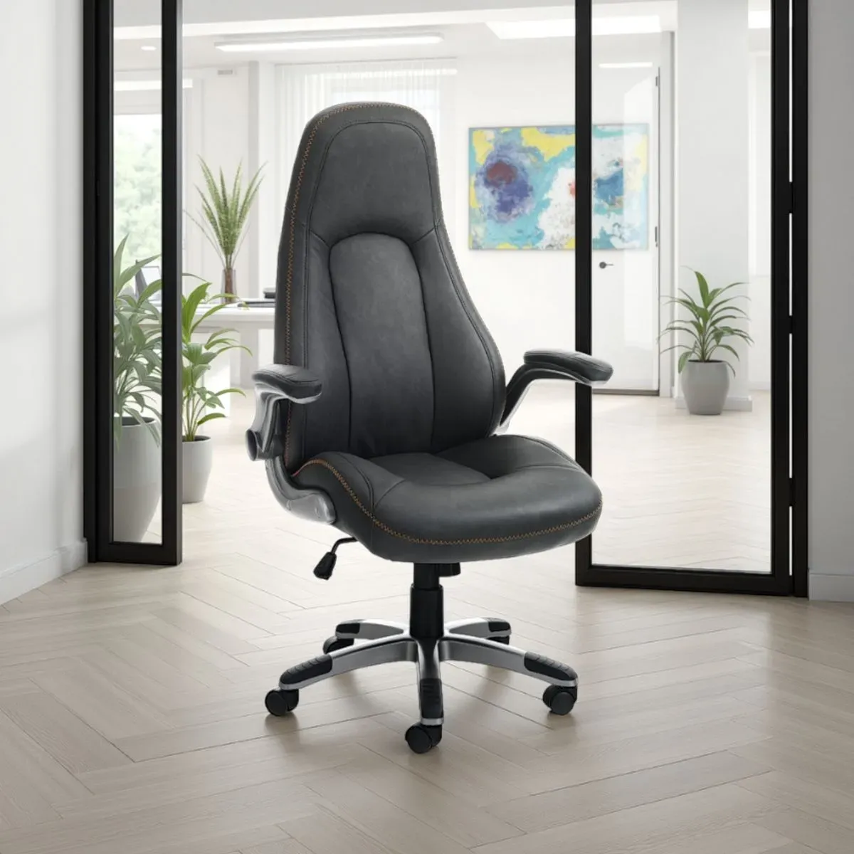 Sedia da ufficio Riverside Tomasucci grigio scuro in ufficio