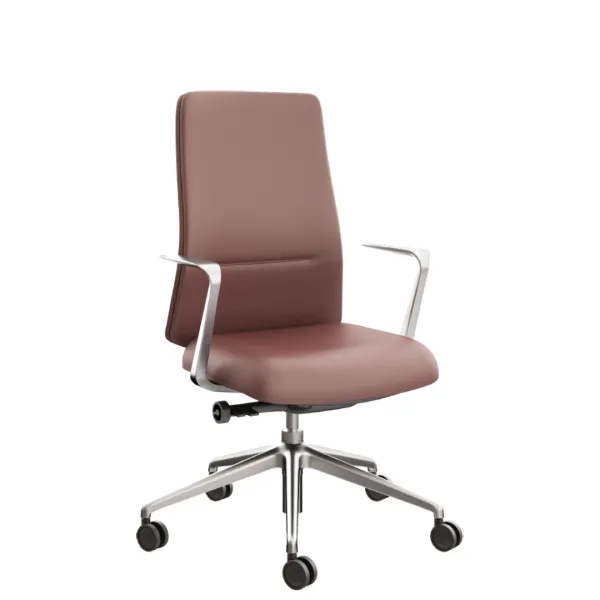 Poltrona direzionale Bull Unisit a schienale basso color cipria