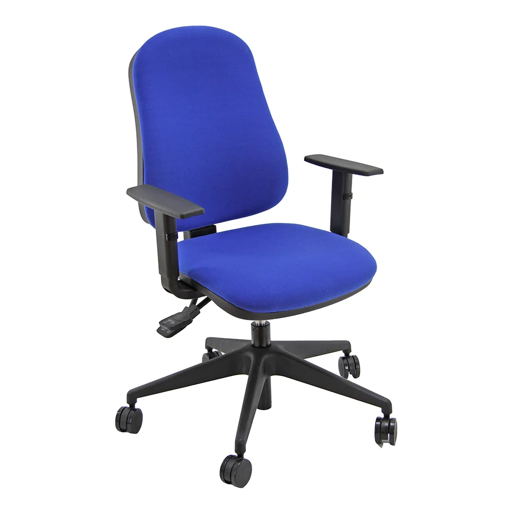 Sedia operativa Simple Unisit blu con braccioli