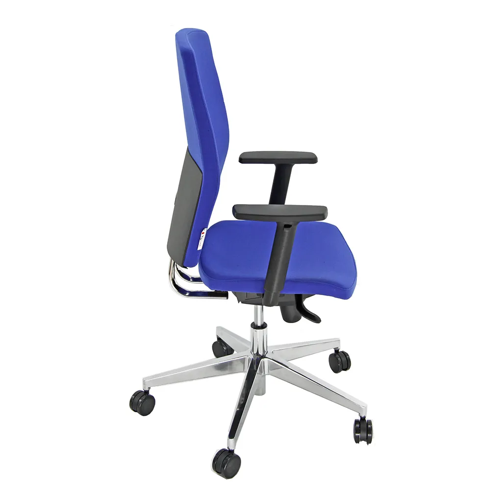 Sedia ergonomica Europa Unisit blu, vista di lato