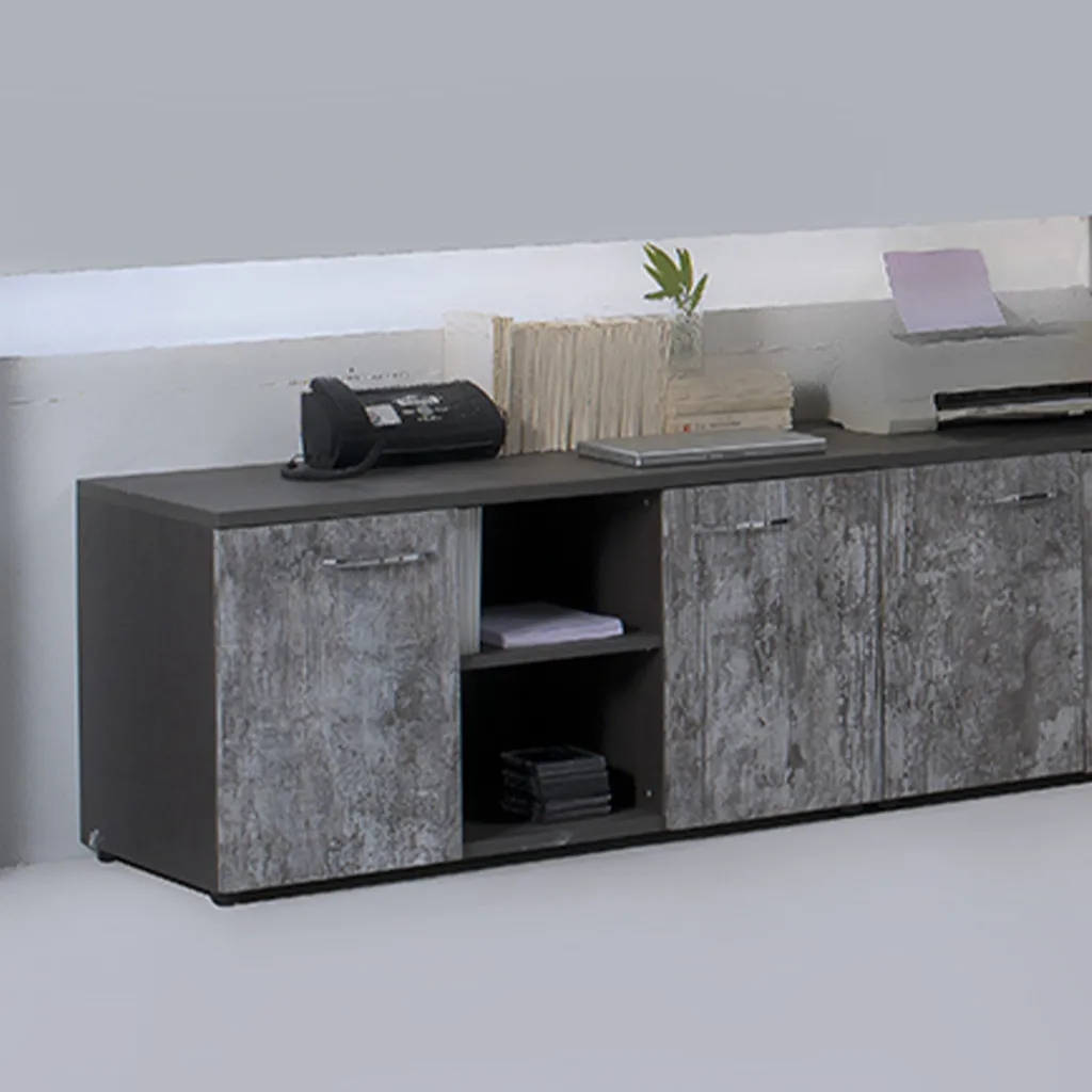 Mobile contenitore Wood Unisit in un ambiente arredato