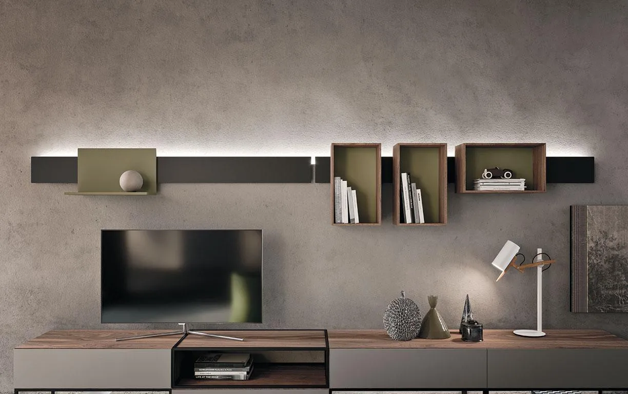 Particolare della composizione soggiorno Horizon 919 MobilGam
