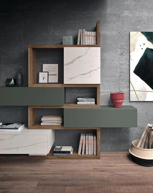 Particolare della composizione soggiorno Horizon 931 MobilGam