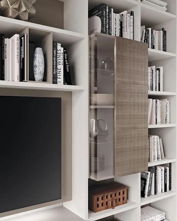 Dettaglio della libreria a parete Horizon 941 MobilGam