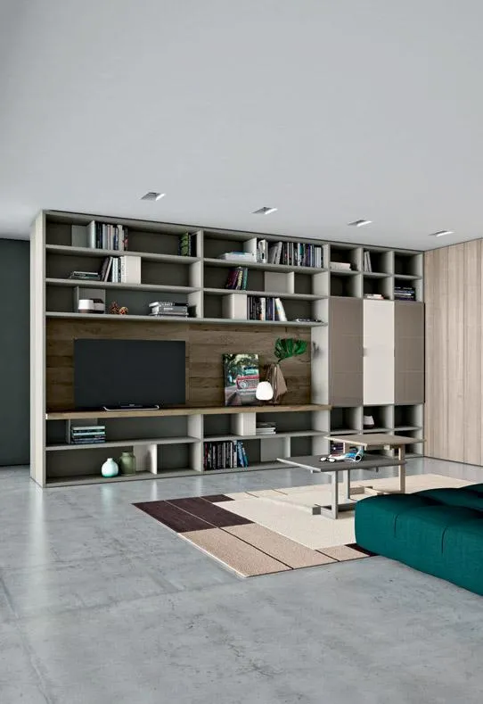Dettaglio della libreria a parete Horizon 865 MobilGam