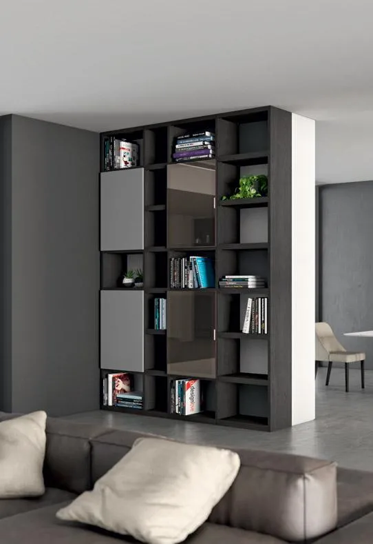 Dettaglio della libreria a parete Horizon 866 MobilGam