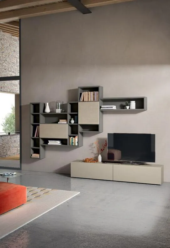 Dettaglio della libreria a parete Horizon 867 MobilGam