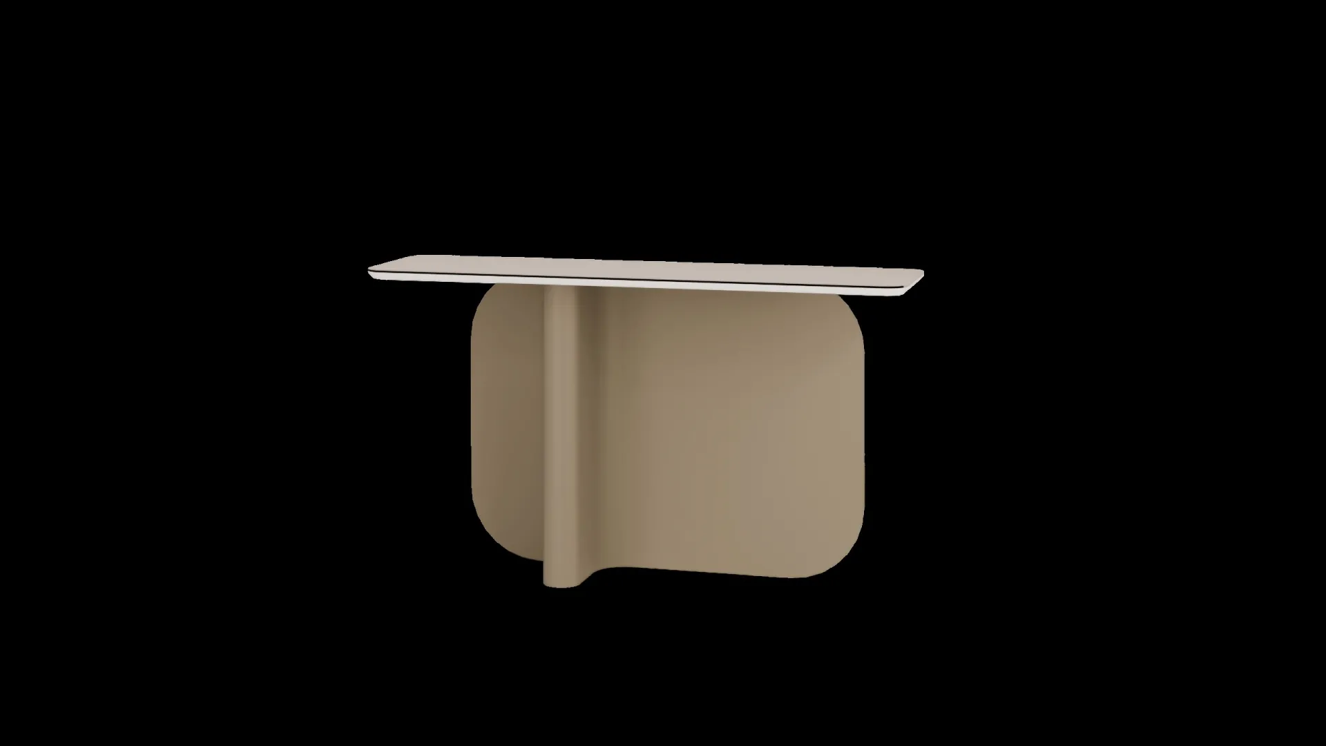Consolle Foil Target Point champagne su fondo nero
