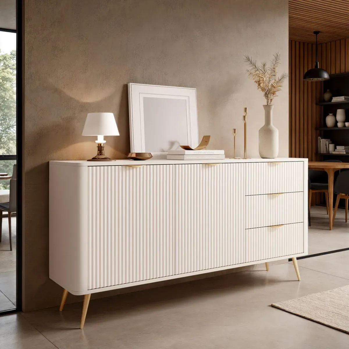 Madia Gretha Beige Tomasucci con gambe dorate