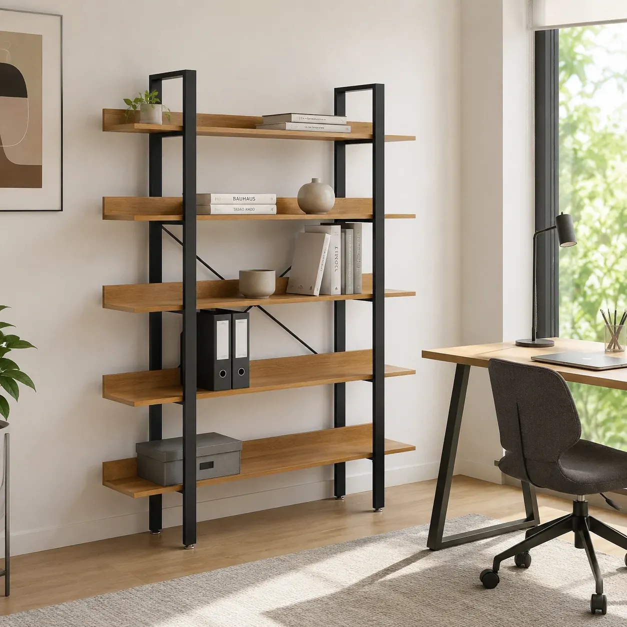 Libreria Cukin 5 Evo Tomasucci larga in uno studio