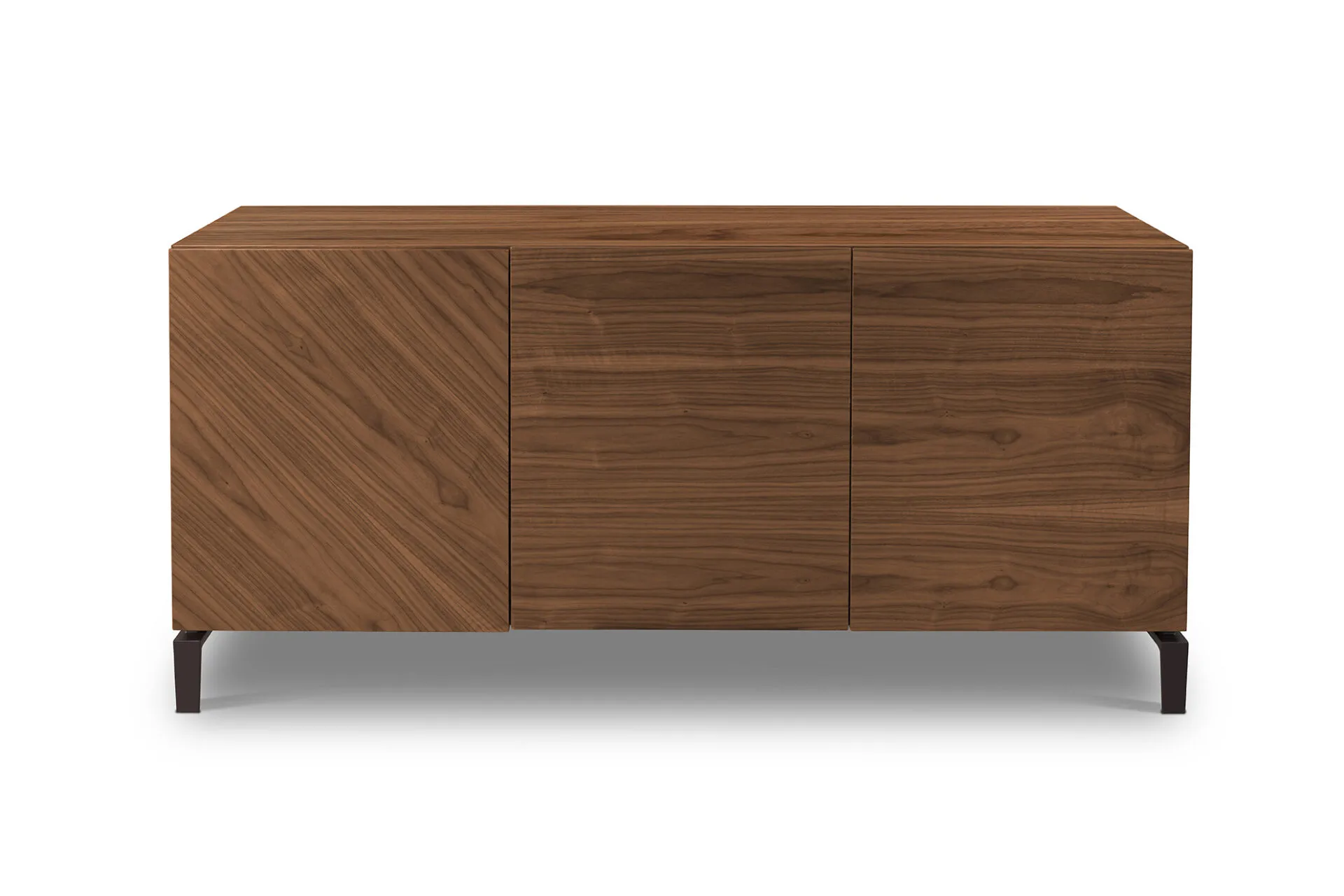 Vista frontale della credenza 23.210 Tosato con anta a venatura diagonale