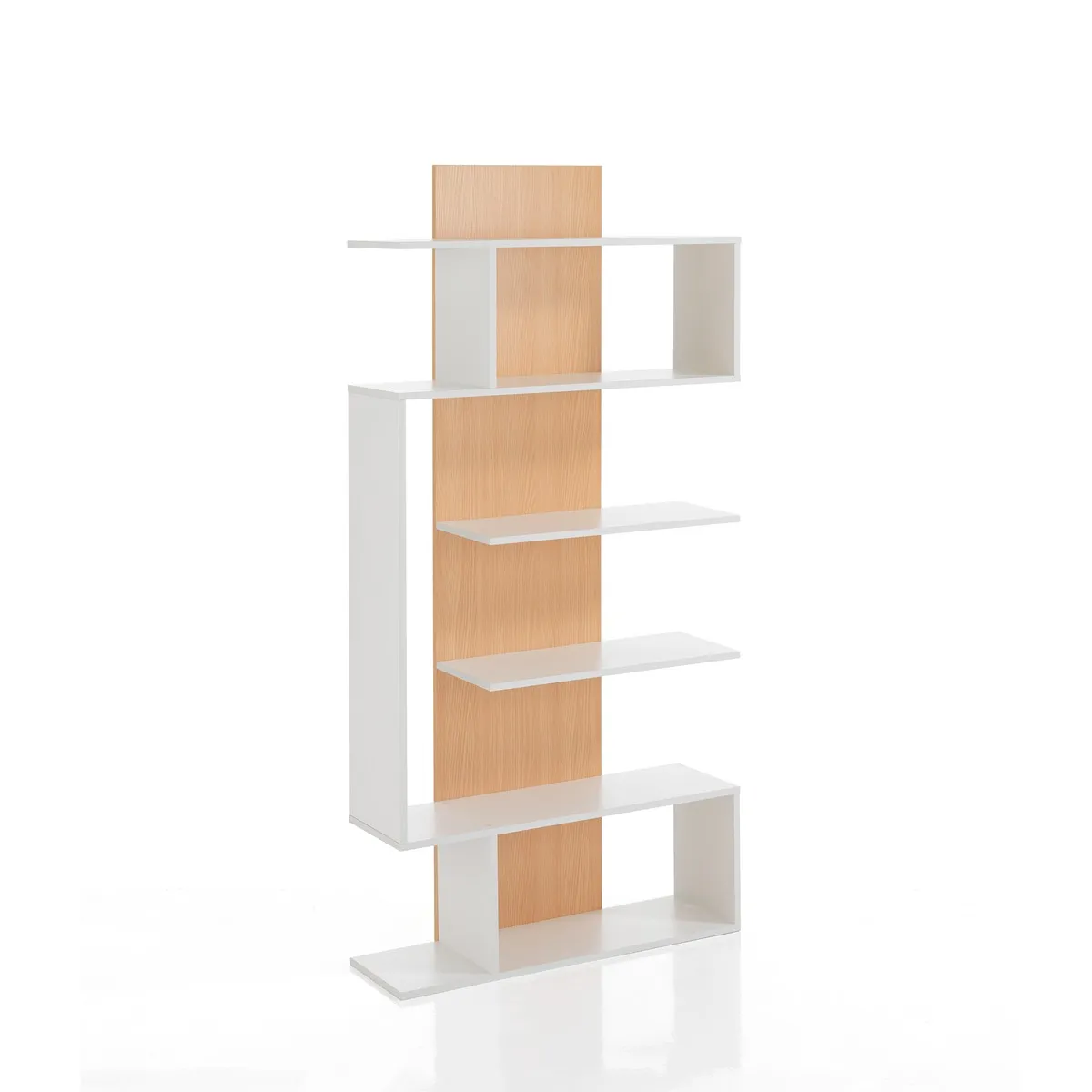 Libreria Tower-B Tomasucci con vani sfalsati su fondo bianco