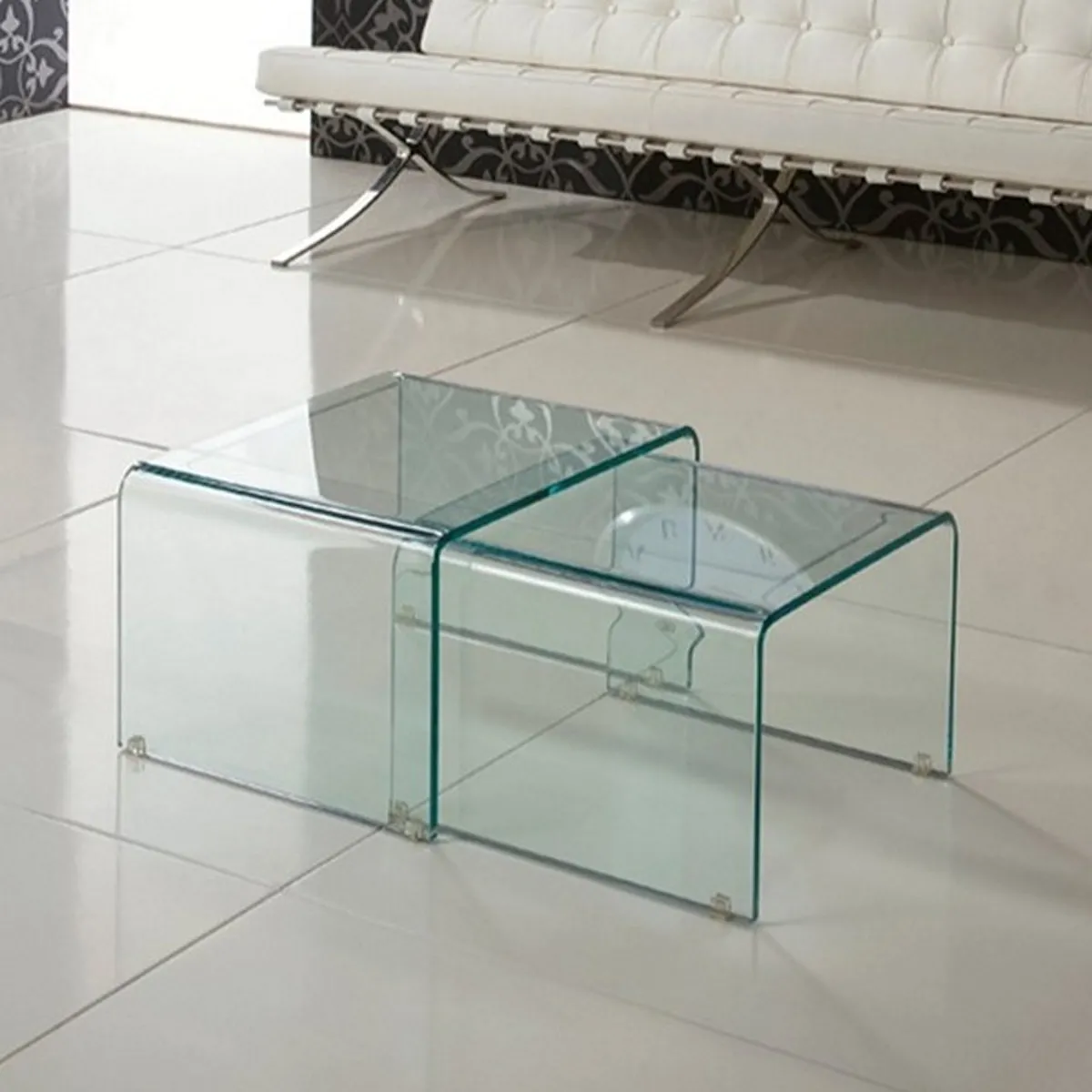 Set di tavolini Cristal Double Tomasucci in vetro