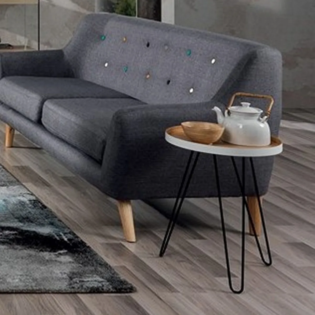 Tavolino rotondo Hijo Tomasucci in legno di bambù