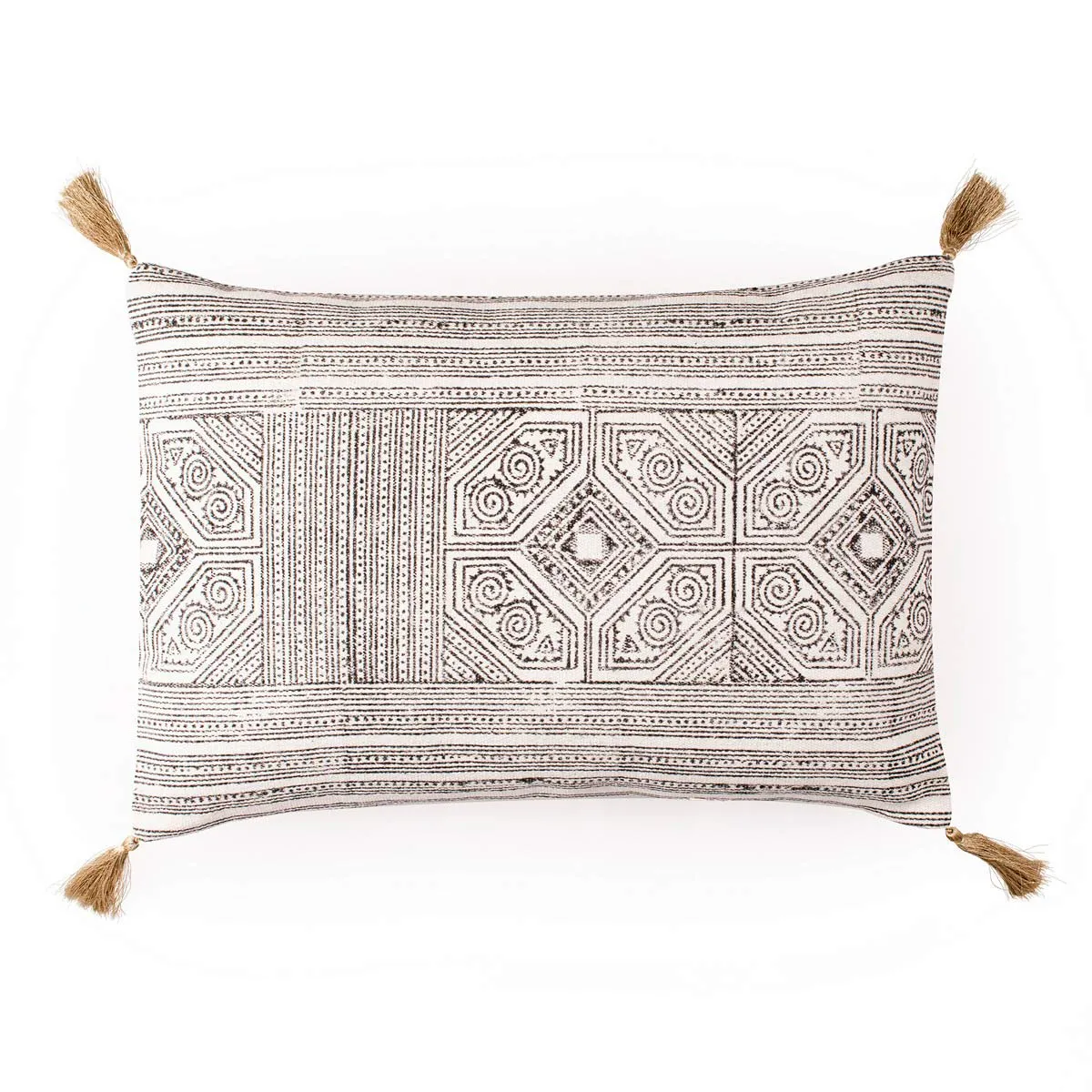 Cuscino Vera Tomasucci grigio con nappe