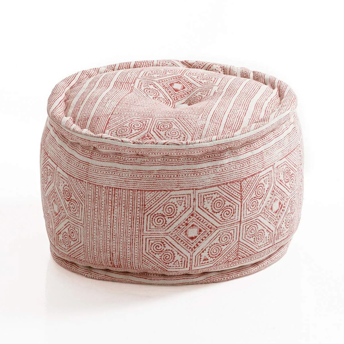 Pouf rotondo Arae Tomasucci in cotone rosa