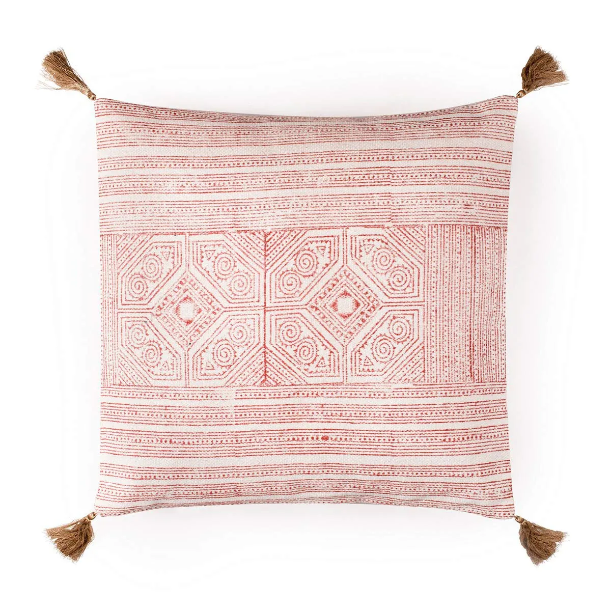 Cuscino Arae Tomasucci rosa con nappe