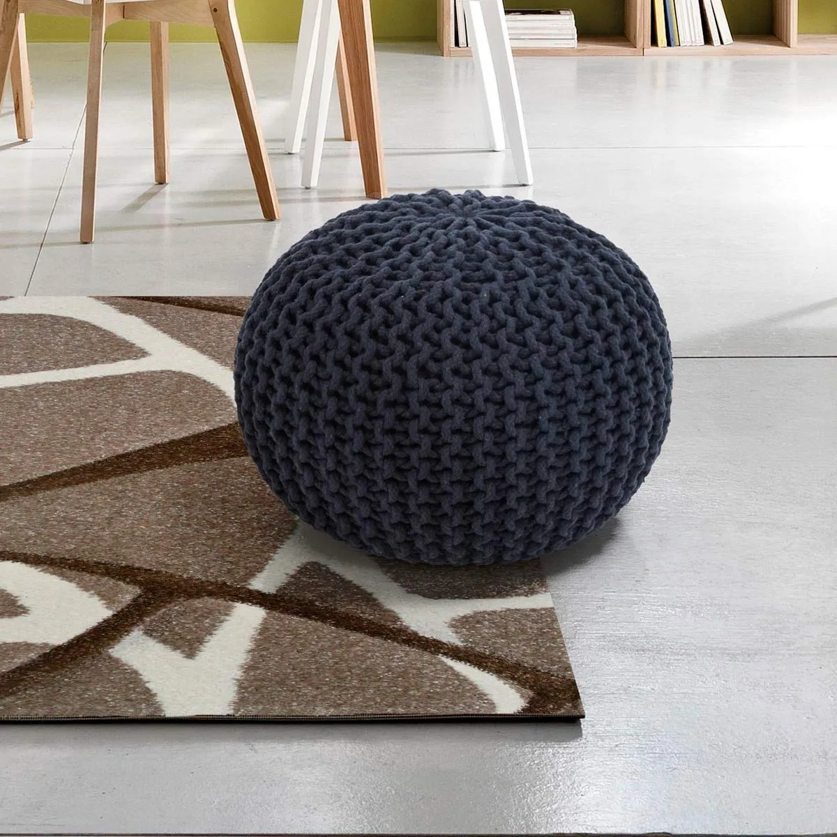Pouf Posh Navy Tomasucci blu scuro