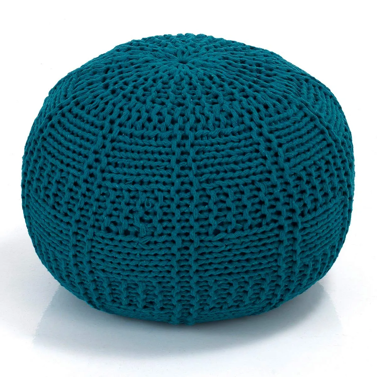 Pouf Handy Tomasucci azzurro visto di lato
