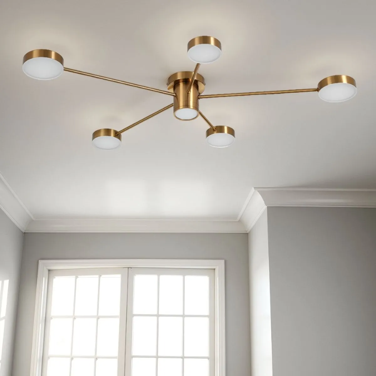 Lampadario Combo Tomasucci con diffusori bianchi