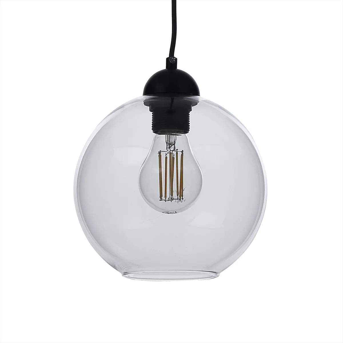 Lampadario Globe Tomasucci in vetro trasparente