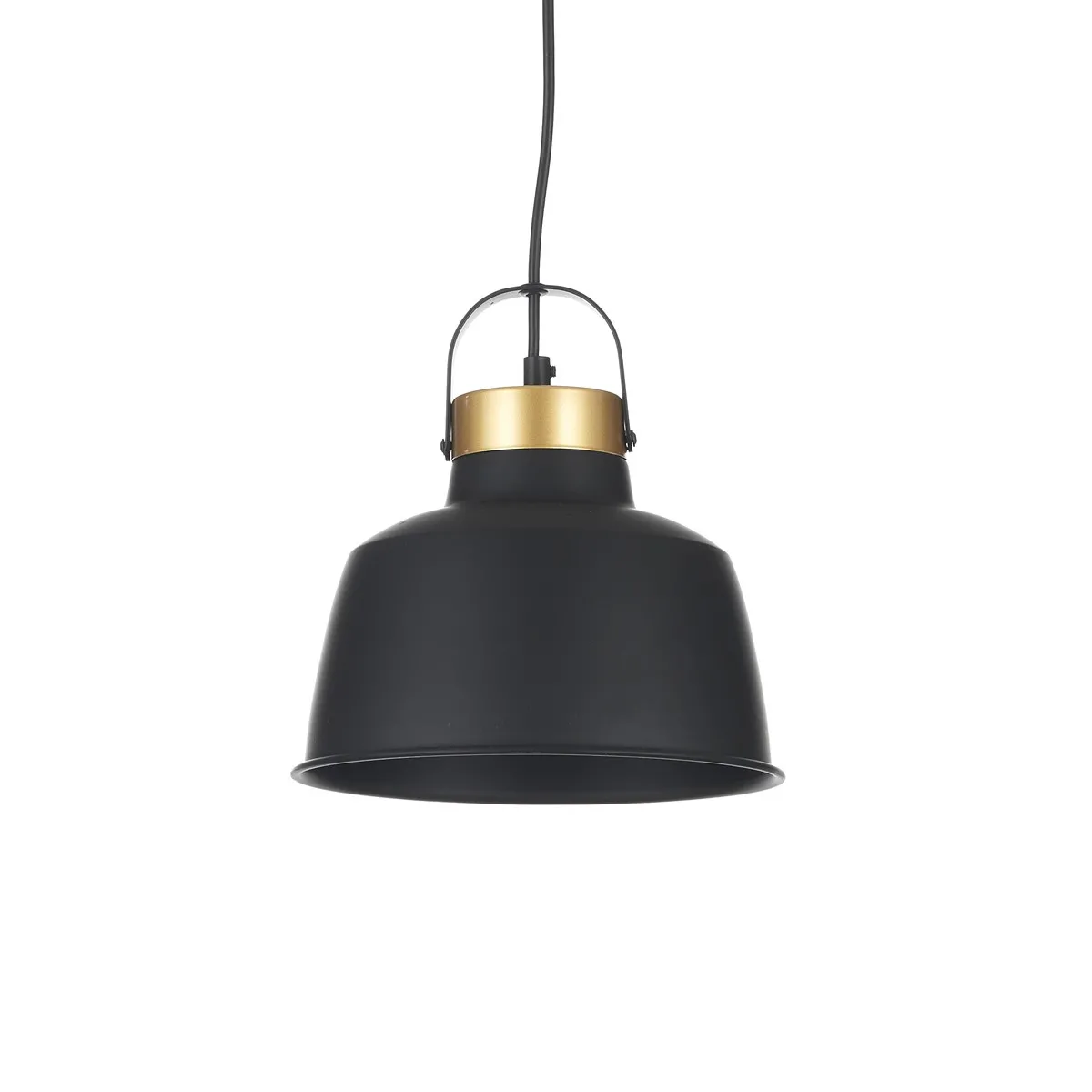 Lampadario Industrial B Tomasucci nero e oro