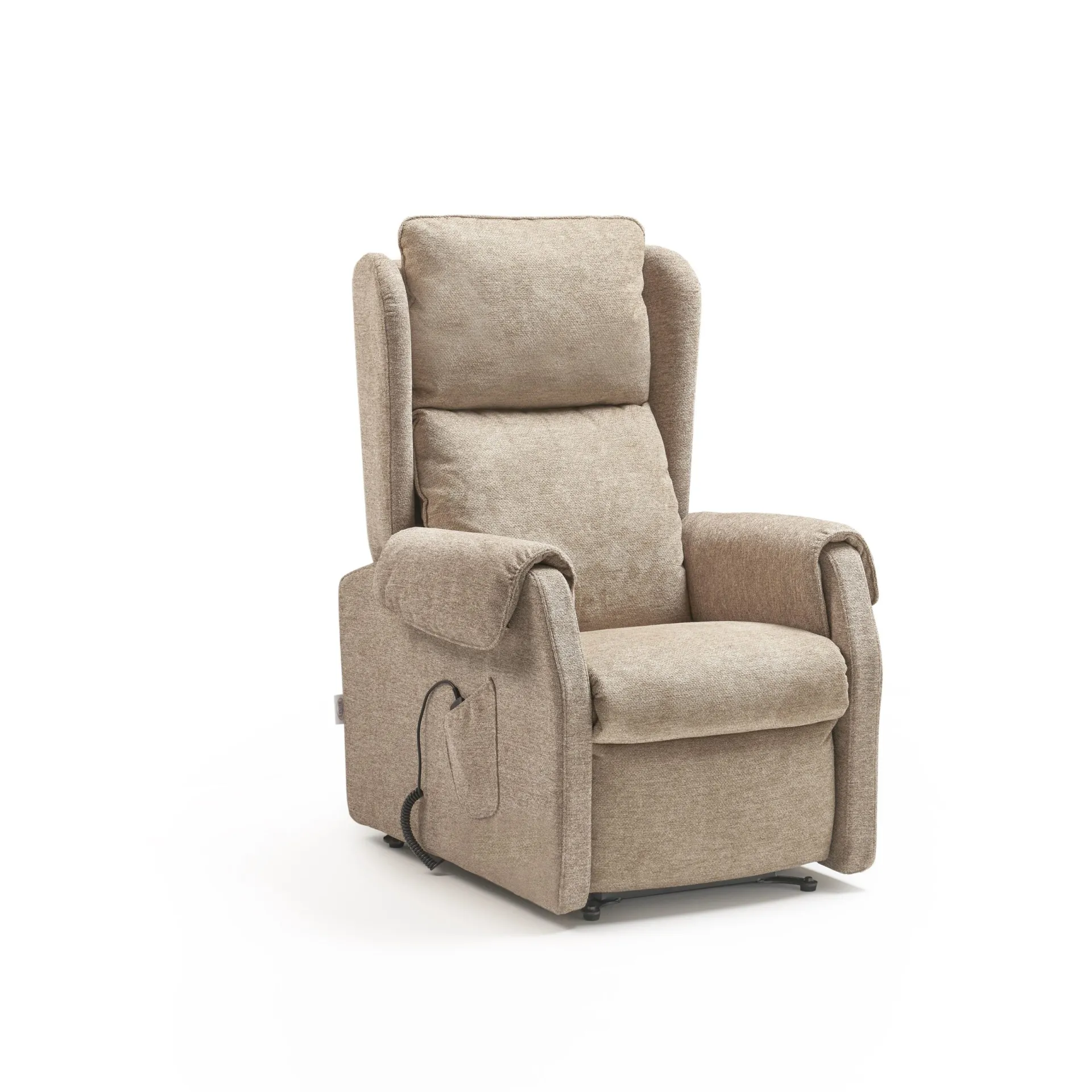 Poltrona Frida Il Benessere in tessuto beige, vista frontale