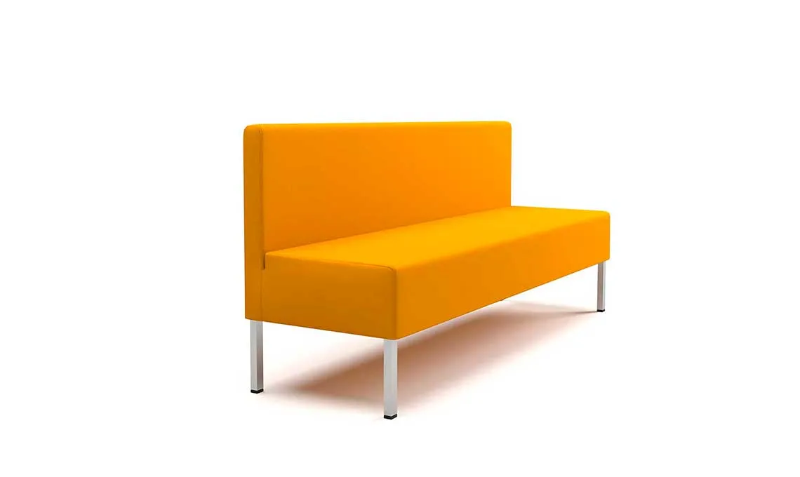 Seduta Lizzy 2 Domingo arancio su gambe cromate