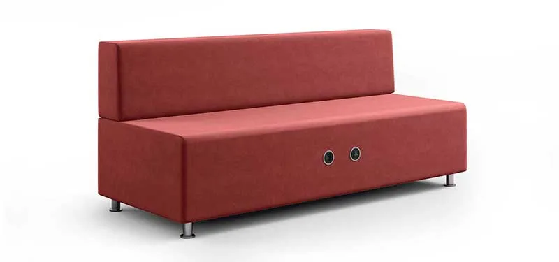 Seduta Pluto Domingo bordeaux con braccioli