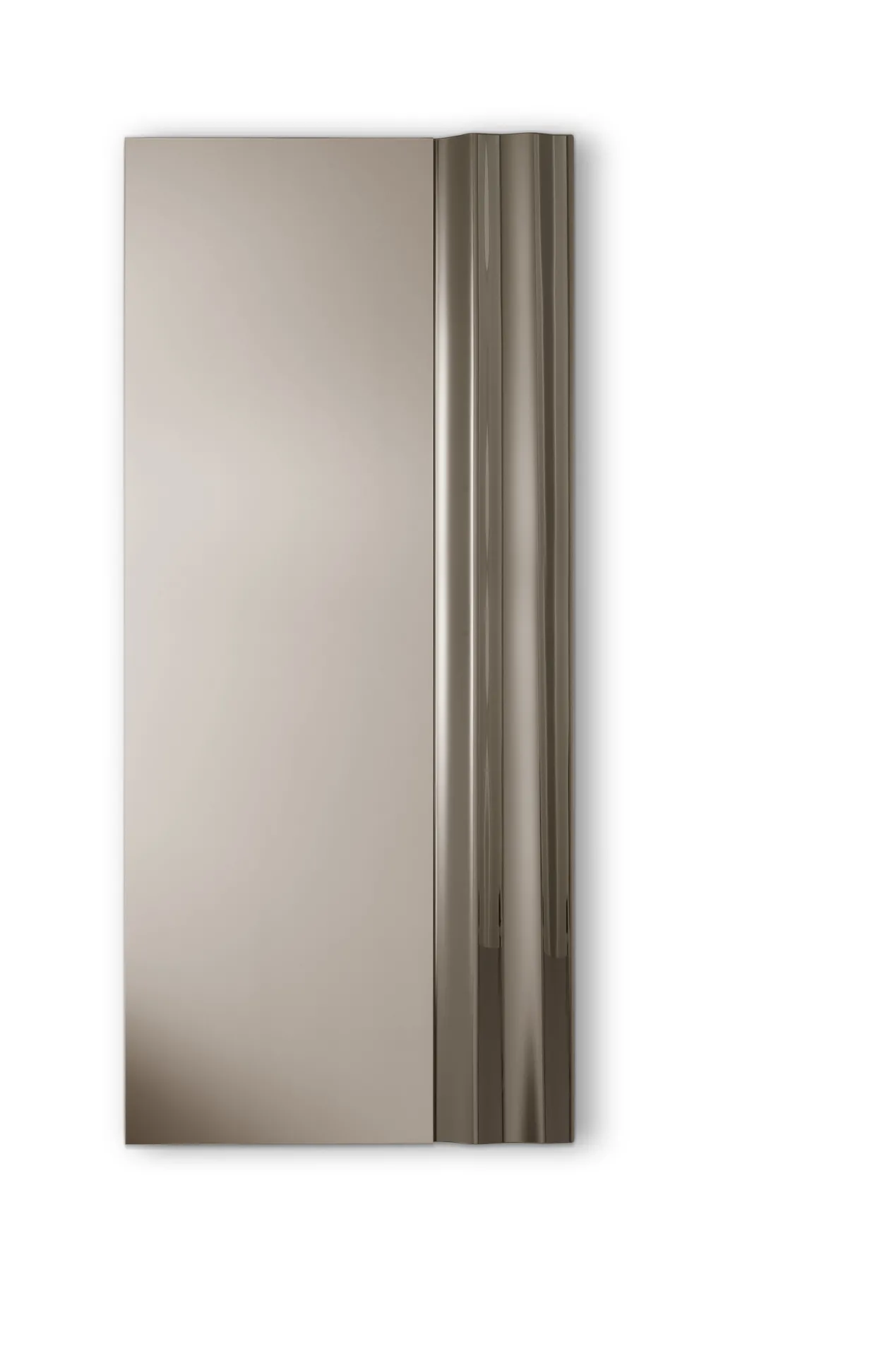 Specchio Zenith Stones a figura intera in finitura bronzo su fondo bianco