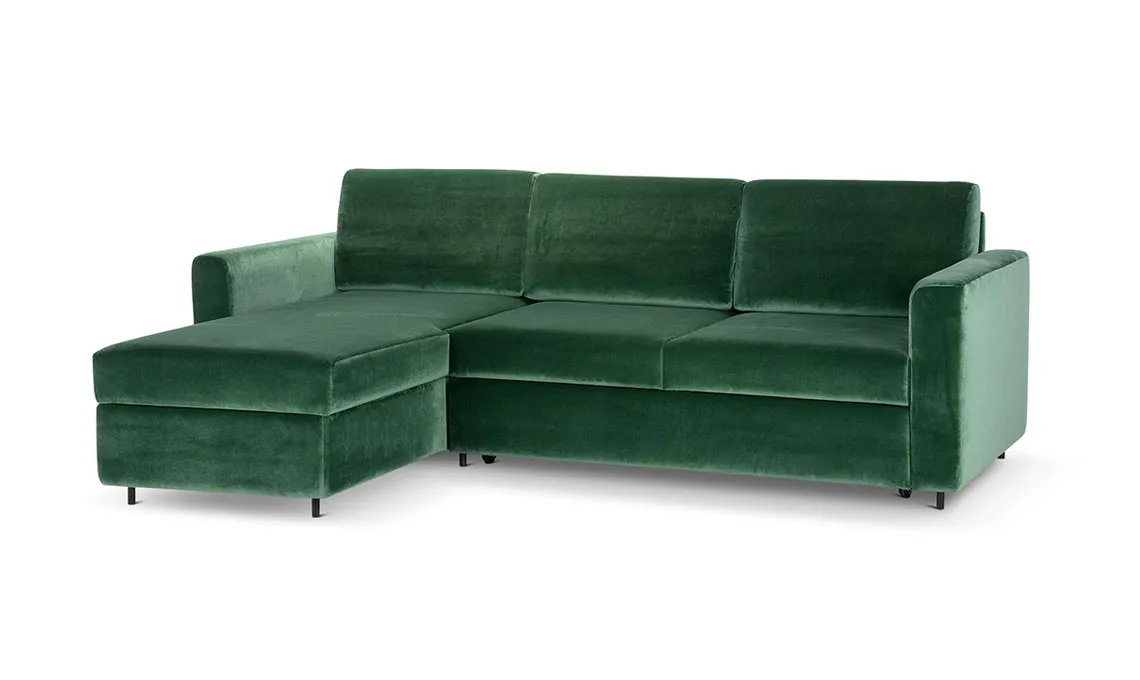 Divano Eris Domingo verde senza cuscini decorativi