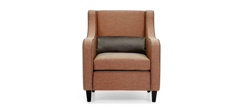 Poltrona St104 Domingo color terracotta, vista frontale