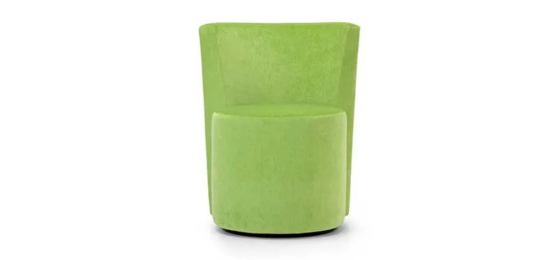 Poltrona tonda Dalt Domingo verde acido