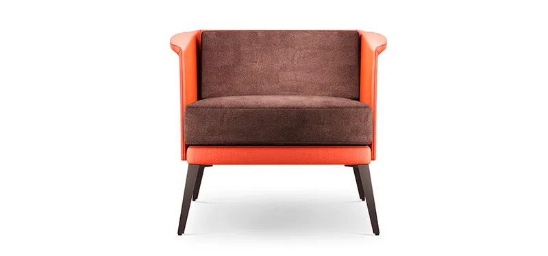 Poltrona Dizzy Domingo arancio vista frontale